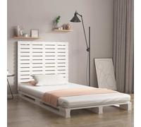 vidaXL Testiera da Parete Bianca 141x3x91,5 cm Legno Massello di Pino