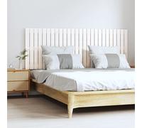 vidaXL Testiera da Parete Bianca 166x3x60 cm in Legno Massello di Pino