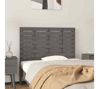 vidaXL Testiera da Parete Grigia 106x3x63 cm in Legno Massello di Pino