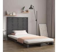 vidaXL Testiera da Parete Grigia 106x3x91,5 cm Legno Massello di Pino