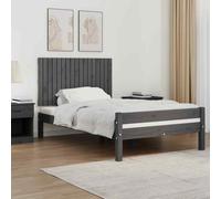 vidaXL Testiera da Parete Grigia 108x3x60 cm in Legno Massello di Pino