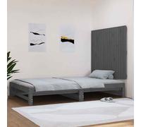 vidaXL Testiera da Parete Grigia 108x3x90 cm in Legno Massello di Pino