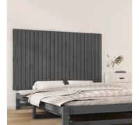 vidaXL Testiera da Parete Grigia 147x3x90 cm in Legno Massello di Pino