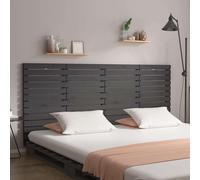 vidaXL Testiera da Parete Grigia 156x3x91,5 cm Legno Massello di Pino