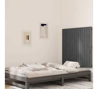 vidaXL Testiera da Parete Grigia 95,5x3x90cm in Legno Massello di Pino