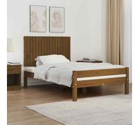 vidaXL Testiera da Parete Miele 108x3x60 cm in Legno Massello di Pino