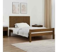 vidaXL Testiera da Parete Miele 127,5x3x60cm in Legno Massello di Pino