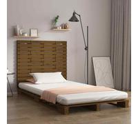 vidaXL Testiera da Parete Miele 96x3x91,5 cm in Legno Massello di Pino