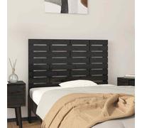 vidaXL Testiera da Parete Nera 106x3x36 cm in Legno Massello di Pino