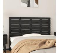 vidaXL Testiera da Parete Nera 126x3x63 cm in Legno Massello di Pino
