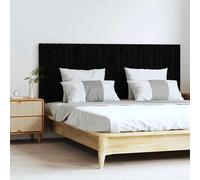 vidaXL Testiera da Parete Nera 159,5x3x60 cm in Legno Massello di Pino