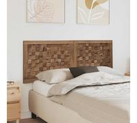 vidaXL Testiera Naturale Legno di teak solido, Testiera in legno rustico, stile fattoria, montaggio a parete, decoro in teak, tocchi accoglienti per camera moderna