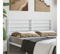 vidaXL Testiera in Metallo Bianco 120 cm