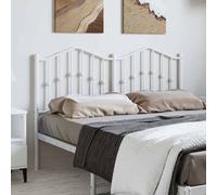 vidaXL Testiera di Ricambio in Metallo Bianco 135 cm