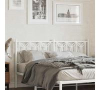 vidaXL Testiera di Ricambio in Metallo Bianco 150 cm