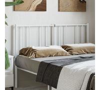 vidaXL Testiera in Metallo 160 cm Bianco
