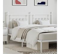 vidaXL Testiera di Ricambio in Metallo Bianco 160 cm