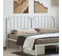 vidaXL Testiera di Ricambio in Metallo Bianco 180 cm