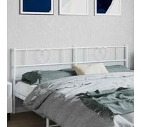 vidaXL Testiera di Ricambio in Metallo Bianco 193 cm