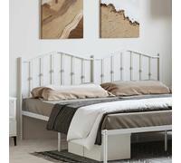 vidaXL Testiera di Ricambio in Metallo Bianco 193 cm