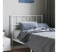 vidaXL Testiera in Metallo Bianco 75 cm