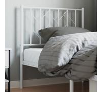 vidaXL Testiera di Ricambio in Metallo Bianco 80 cm