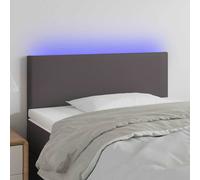 vidaXL Testiera Grigia a LED 80x5x78/88 cm in Similpelle