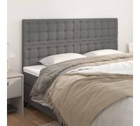 vidaXL Testiera Grigio 180x5x118/128 cm in Similpelle