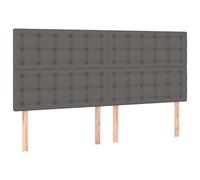 vidaXL Testiera Grigio 180x5x118/128 cm in Similpelle