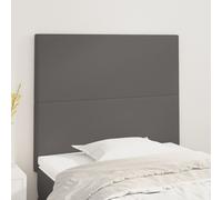 vidaXL Testiera Grigio 90x5x118/128 cm in Similpelle