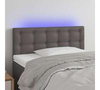 vidaXL Hoofdbord LED 90x5x78/88 cm kunstleer grijs