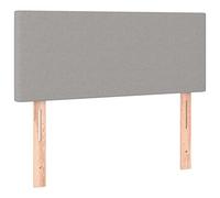 vidaXL Testiera Grigio Chiaro 100x5x78/88 cm in Tessuto