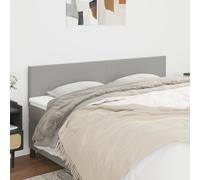 vidaXL Testiera 2 pz in Tessuto Grigio Chiaro 80x5x78/88 cm