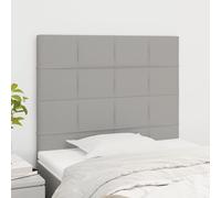 VidaXL Testiera 2 pz Grigio Chiaro 80x5x78/88 cm in Tessuto