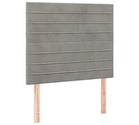 vidaXL Testiera Grigio Chiaro 80x5x118/128 cm Velluto