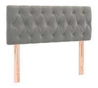 vidaXL Testiera Grigio Chiaro 90x7x78/88 cm in Velluto