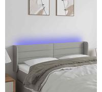 VidaXL Testiera Grigio Chiaro a LED 147x16x78/88 cm in Tessuto