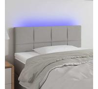 vidaXL Testiera Grigio Chiaro a LED 80x5x78/88 cm in Tessuto
