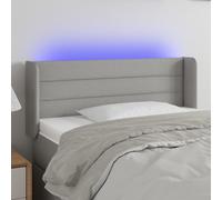 vidaXL Testiera Grigio Chiaro a LED 83x16x78/88 cm in Tessuto