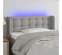 vidaXL Testiera Grigio Chiaro a LED 93x16x78/88 cm in Tessuto