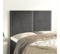 vidaXL Testiera Grigio Scuro 144x5x118/128 cm Velluto