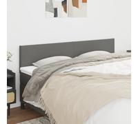 vidaXL Testiera 2 pz in tessuto Grigio scuro 80x5x78/88 cm