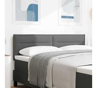 vidaXL Testiera Altro con testiera Grigio Scuro 160 cm Tessuto, Testata Regolabile, Rivestimento Moderno, Design Altezza Regolabile, Accessori Eleganti per Camere Contemporanee