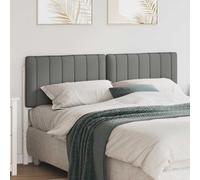 vidaXL Testiera imbottita Bianco e grigio chiaro 150 cm Pino massello