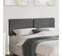 vidaXL Testiera imbottita Bianco e grigio chiaro 160 cm Pino massello