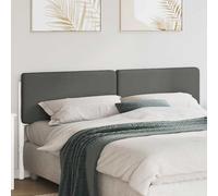 vidaXL Testiera imbottita Bianco e grigio chiaro 200 cm Pino massello