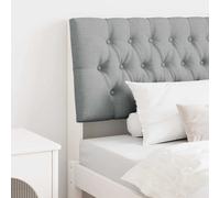 vidaXL Testiera imbottita Grigio chiaro 100 cm Pino massello