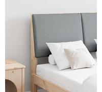 vidaXL Testiera imbottita Grigio chiaro 120 cm Pino massello
