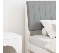 vidaXL Testiera imbottita Grigio chiaro 90 cm Pino massello