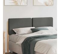 vidaXL Testiera imbottita Marrone e Grigio Chiaro 140 cm Pino massello